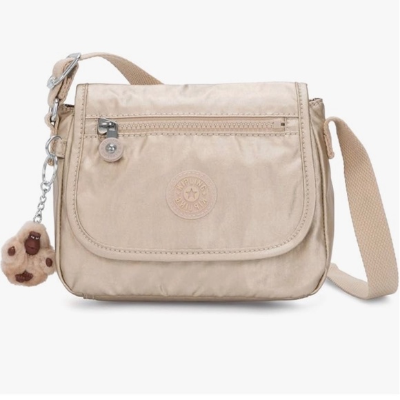 Kipling Sabian Metallic Gold Crossbody Purse - Picture 1 of 8